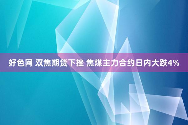 好色网 双焦期货下挫 焦煤主力合约日内大跌4%