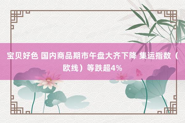 宝贝好色 国内商品期市午盘大齐下降 集运指数（欧线）等跌超4%