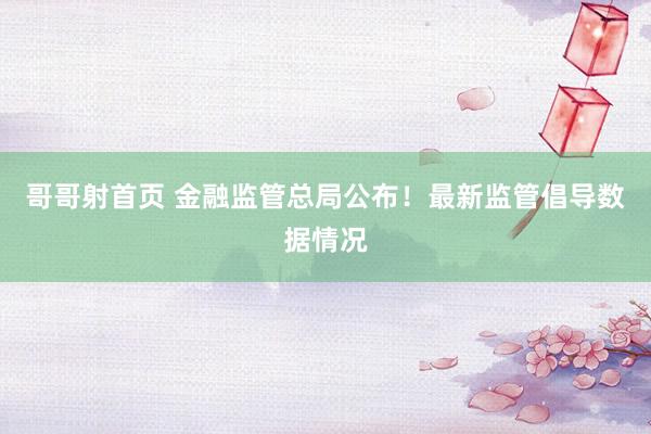哥哥射首页 金融监管总局公布！最新监管倡导数据情况